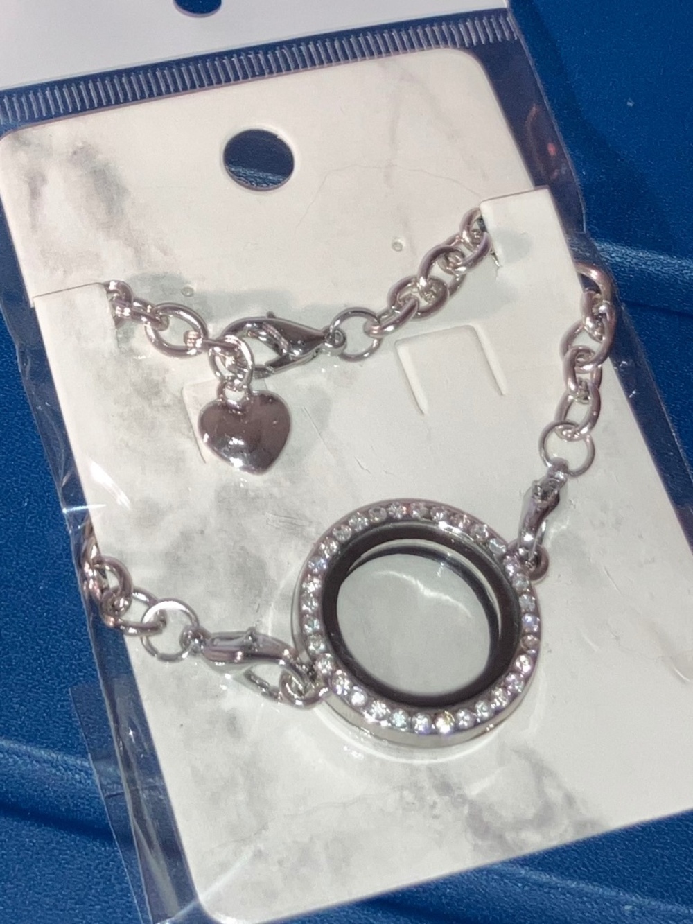 🎀 3/$15 - FL Floating ROUND Charms Memory Locket Bracelet w/10 charms